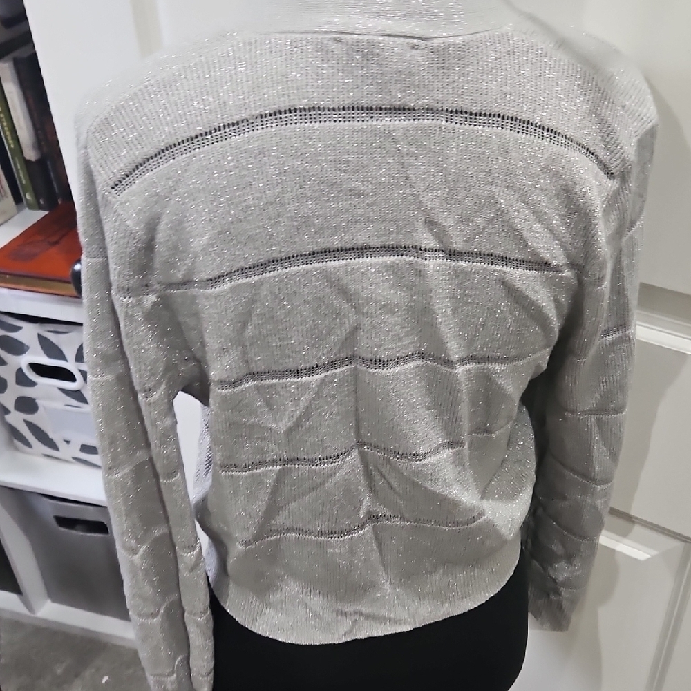 Calvin Klein Metallic Knit Top - Picture 4 of 5